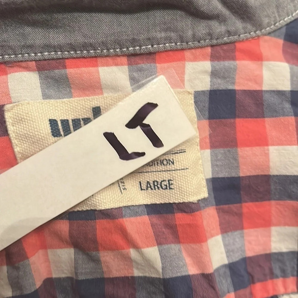 Pink and Blue Plaid Urban Pipeline Button Up - Picture 5 of 5